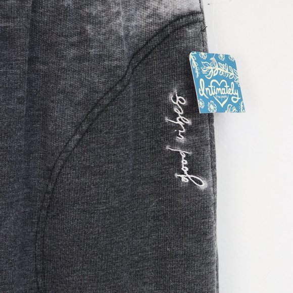 NWT Free People Cozy Cool Girl Lounge Pants Flared Wide Leg Sweatpants Black XS - Picture 6 of 9